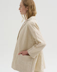 Crinkle Poplin Jacket, Cappuccino