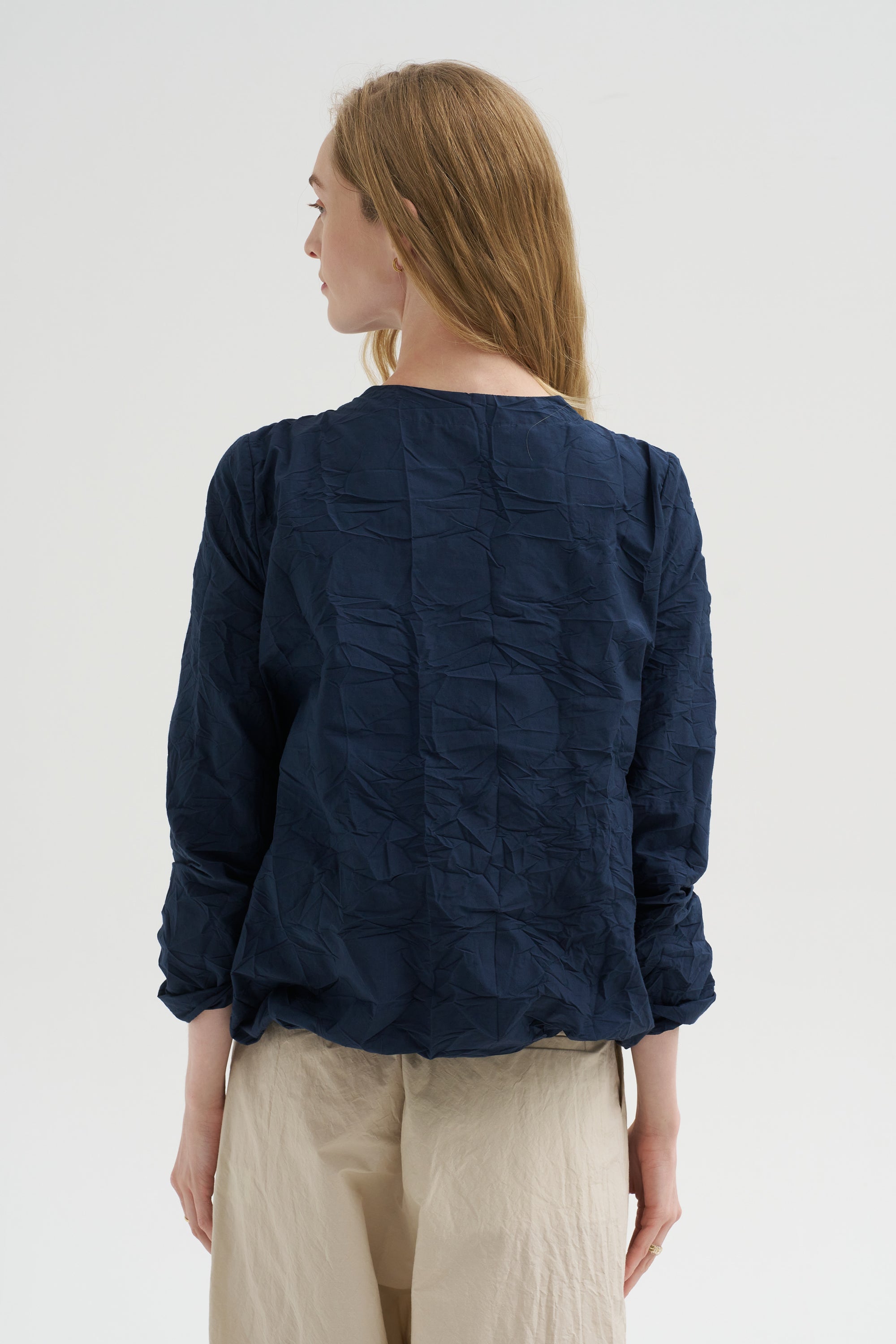 Crinkle Poplin Jacket, Abyss