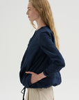 Crinkle Poplin Jacket, Abyss
