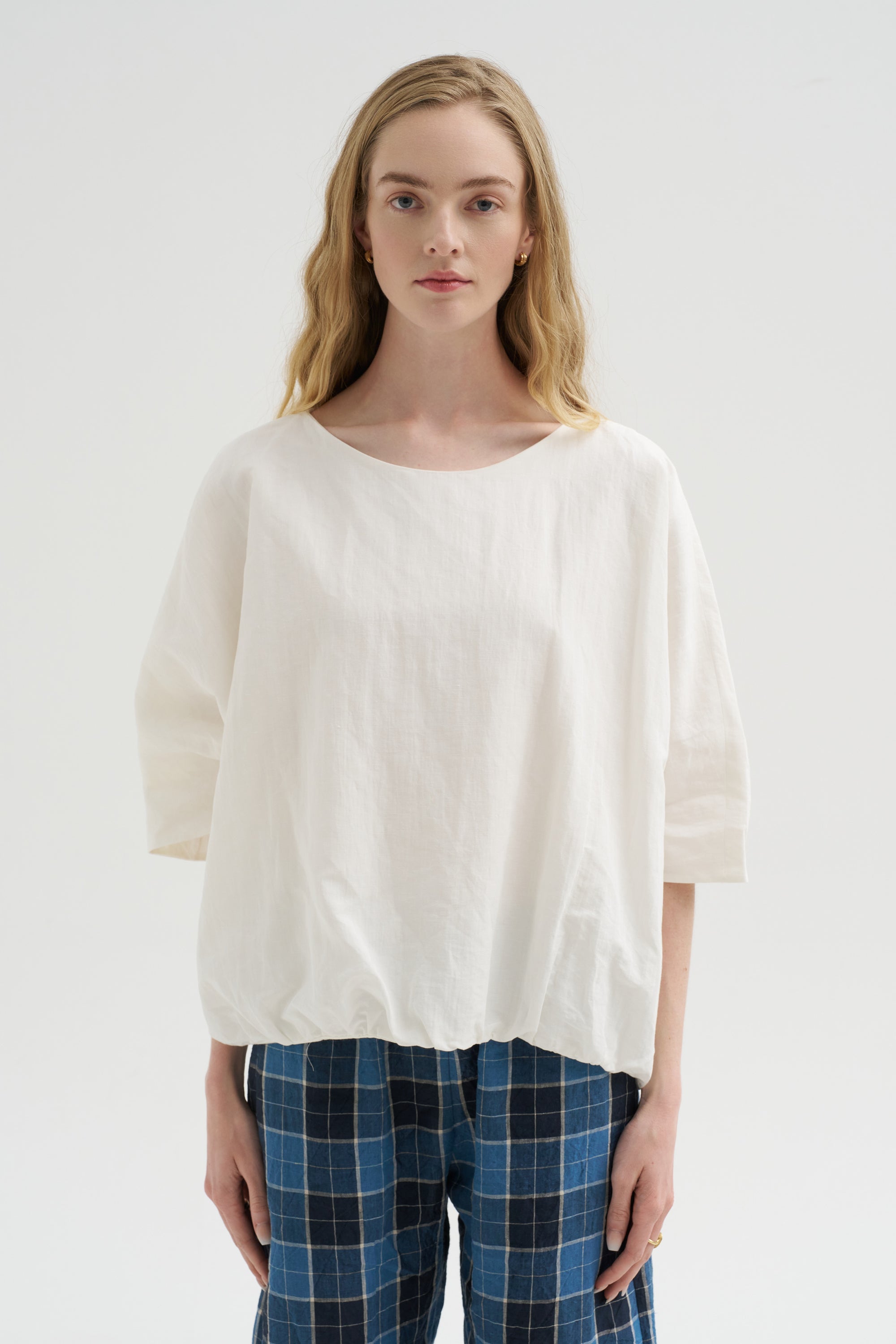 Rolled Sleeve Shirt, Meringue