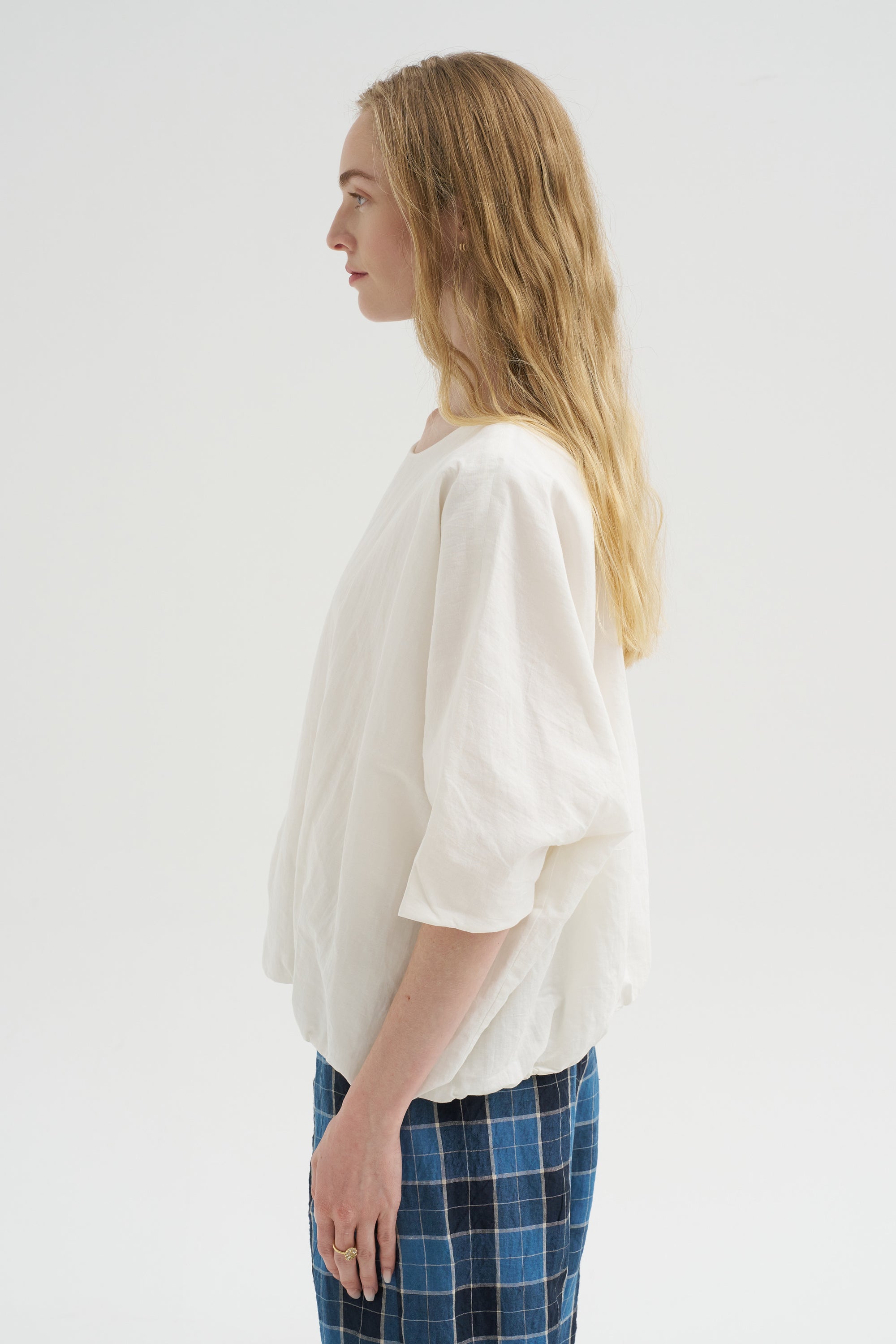 Rolled Sleeve Shirt, Meringue
