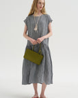 Vichy Linen Dress, Abyss