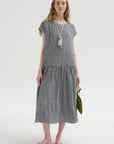 Vichy Linen Dress, Abyss