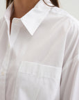 Watts - Striped Side Button Shirt, White