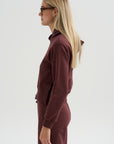 Morris Hoodie  With Snaps, Oxblood