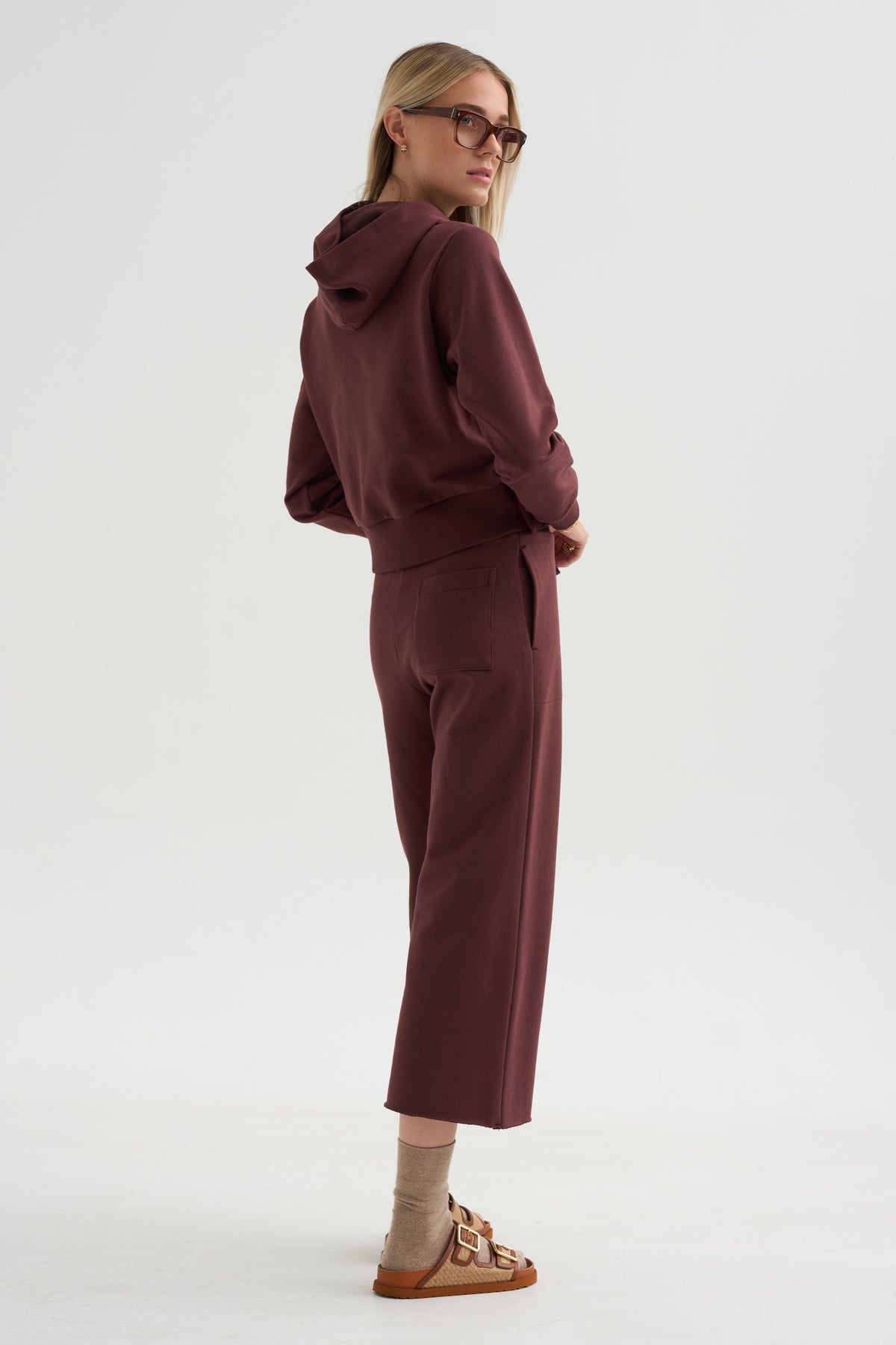 Morris Hoodie  With Snaps, Oxblood