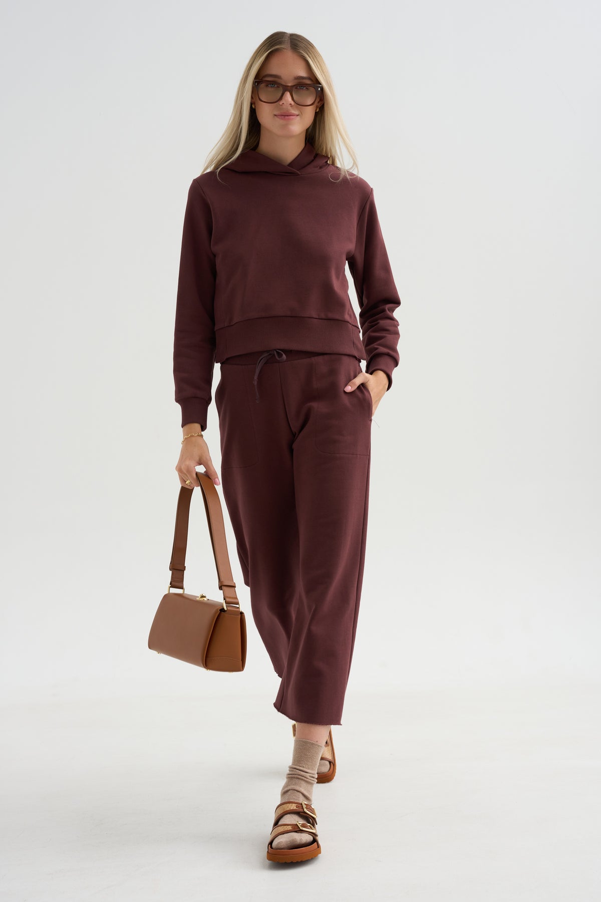 Morris Hoodie  With Snaps, Oxblood