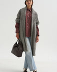 Webster Striped Boyfriend Shirt, Oxblood