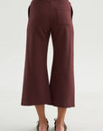 Kane - Cropped Wide Sweatpants, Oxblood