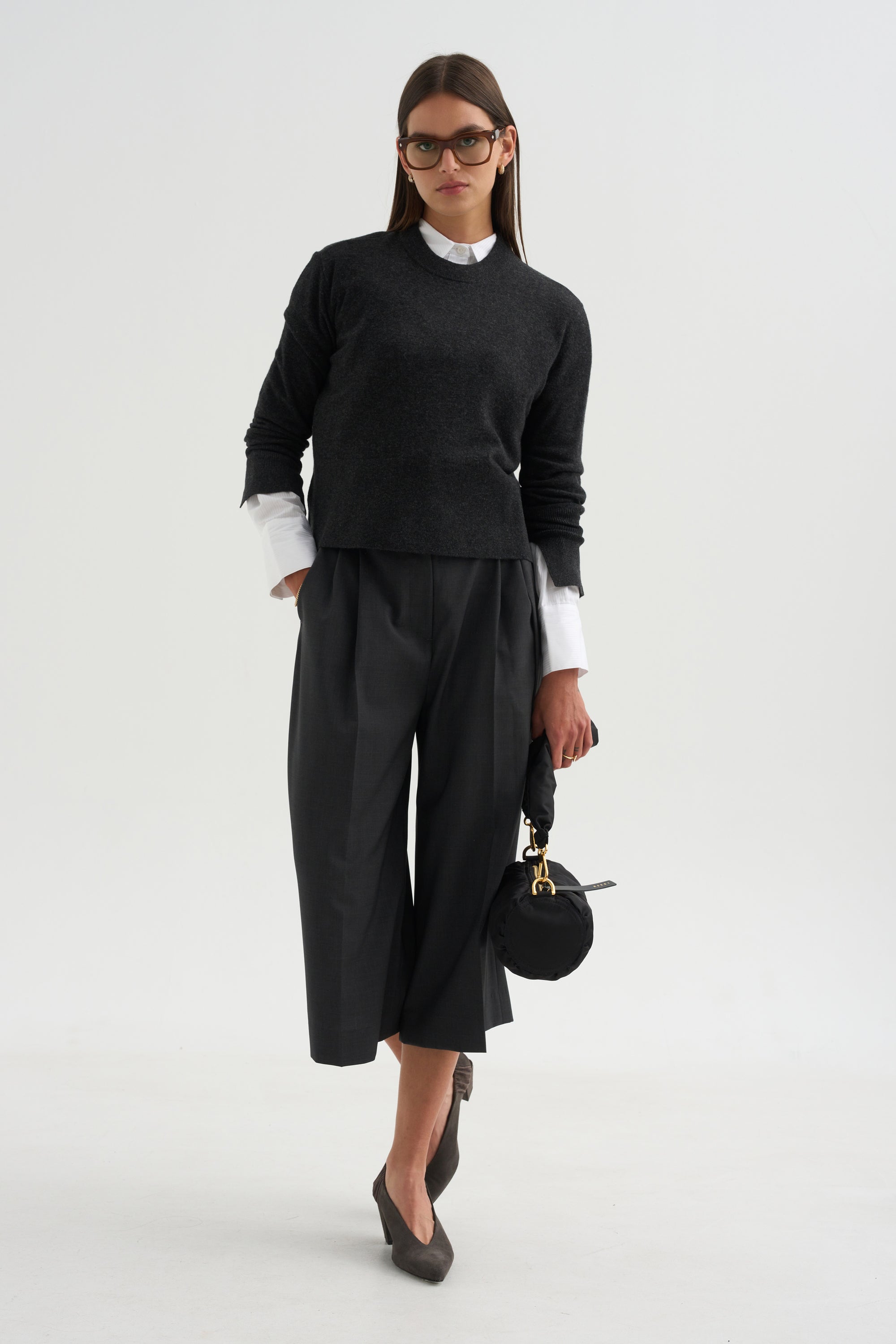 Reeve Culotte With Belt, Charcoal