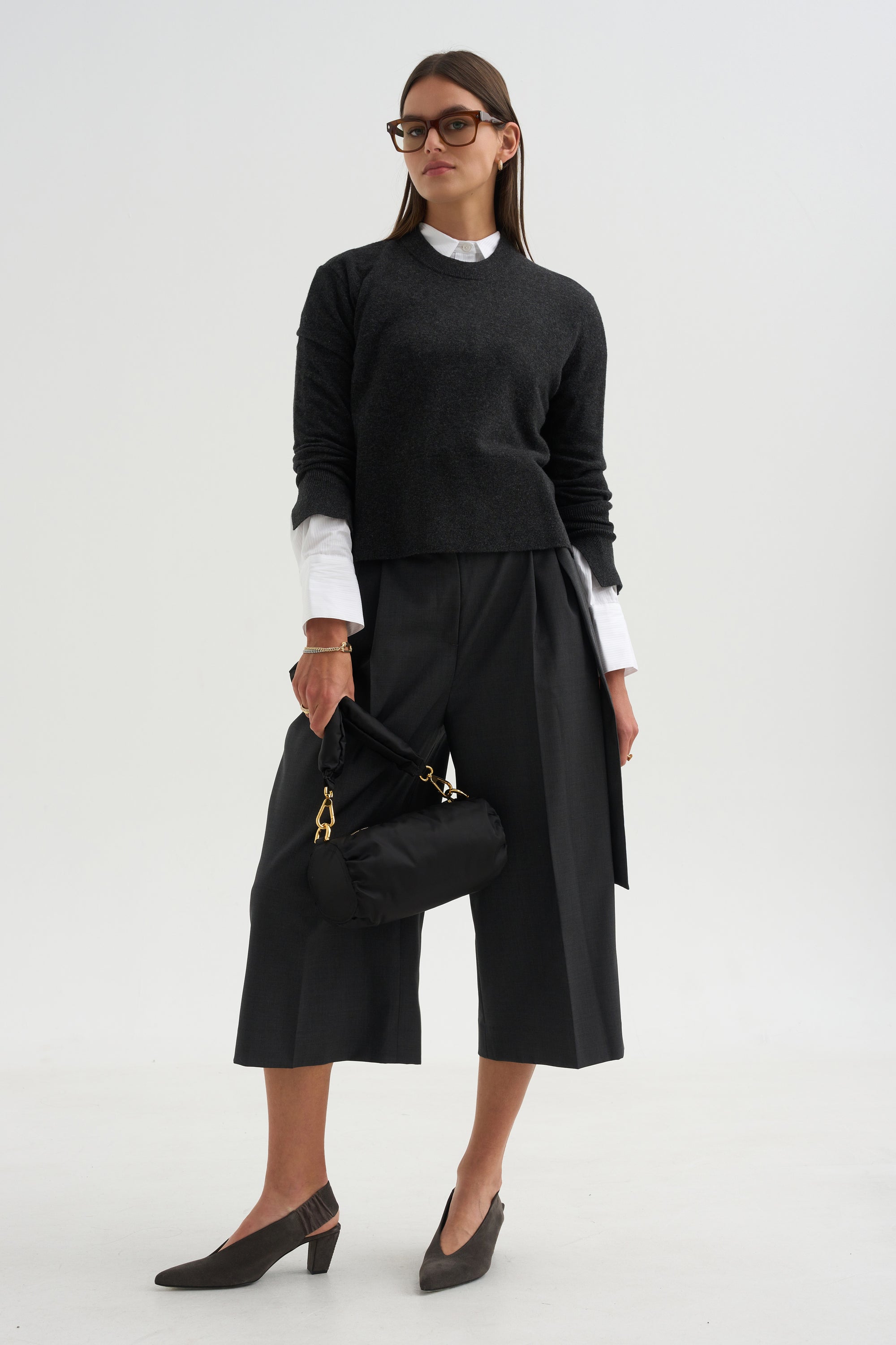 Reeve Culotte With Belt, Charcoal