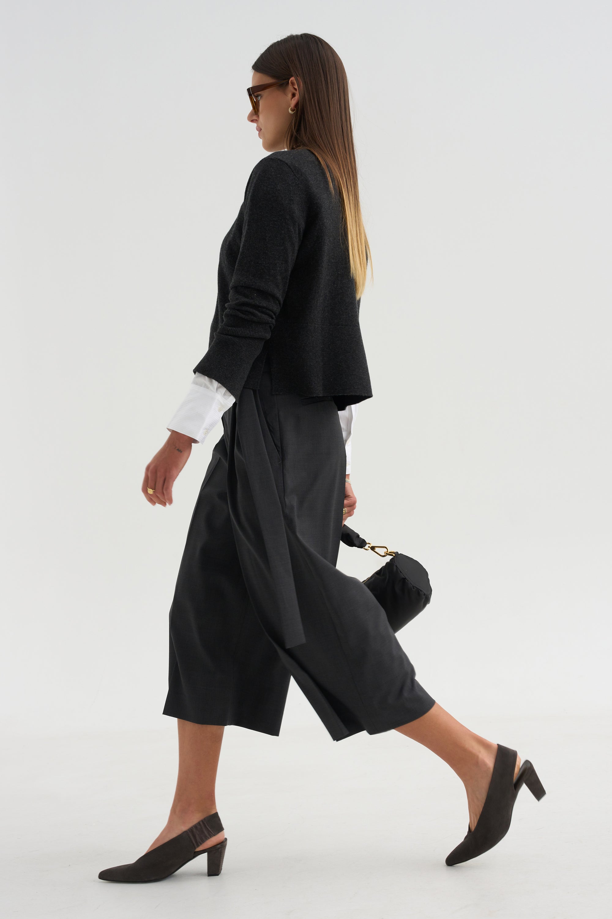 Reeve Culotte With Belt, Charcoal