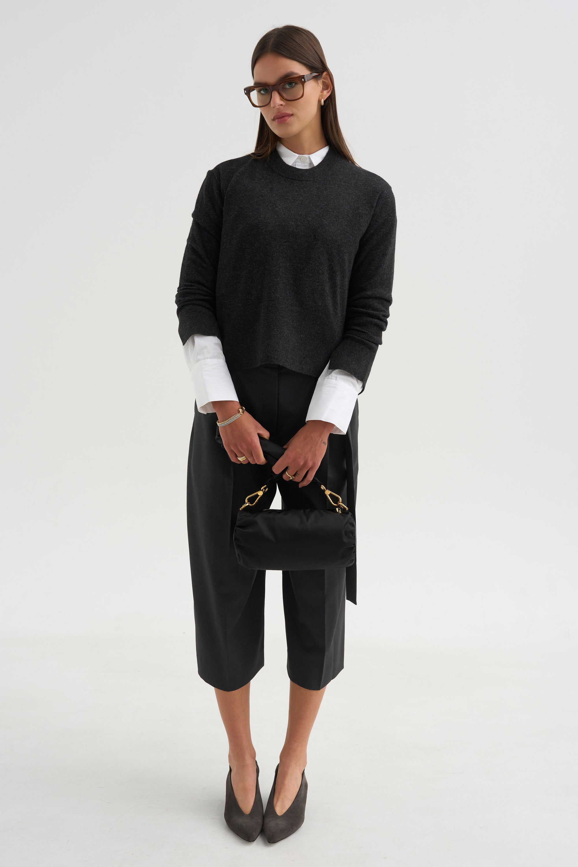 Reeve Culotte With Belt, Charcoal