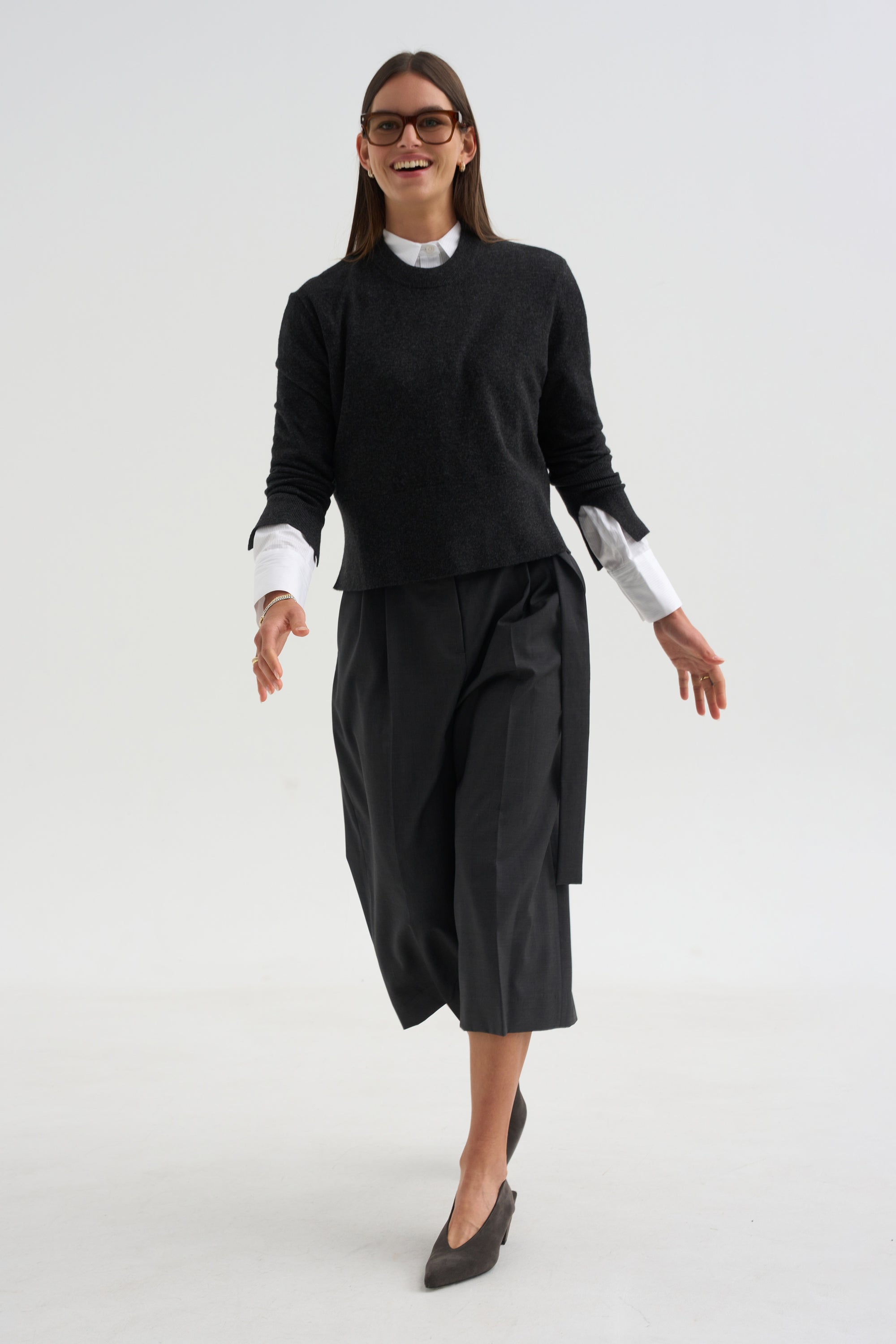 Reeve Culotte With Belt, Charcoal