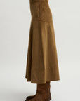 Elizabeth Long A-Line Skirt, Saddle