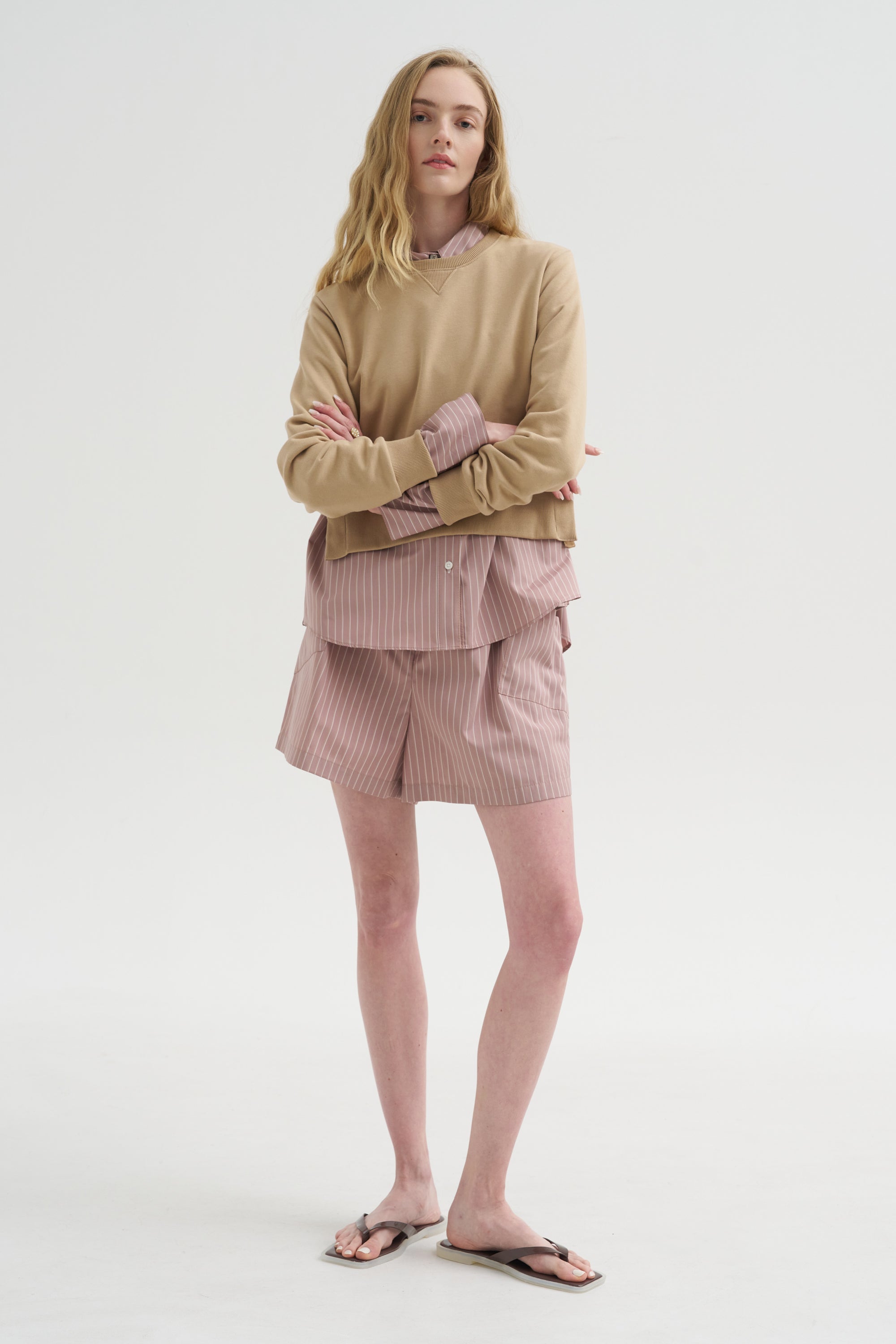 Kent - Crew Neck with Snaps, Khaki