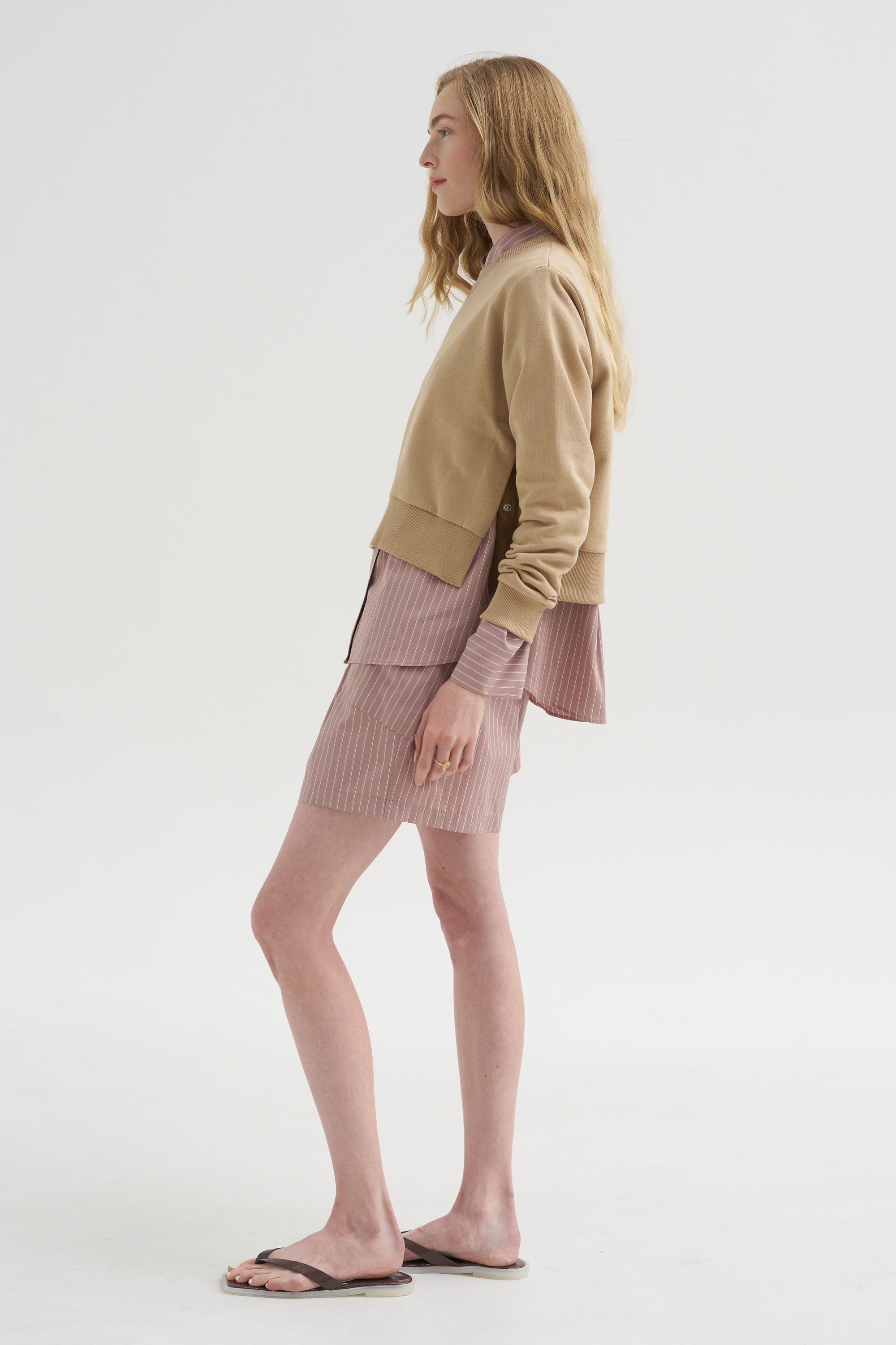 Kent - Crew Neck with Snaps, Khaki