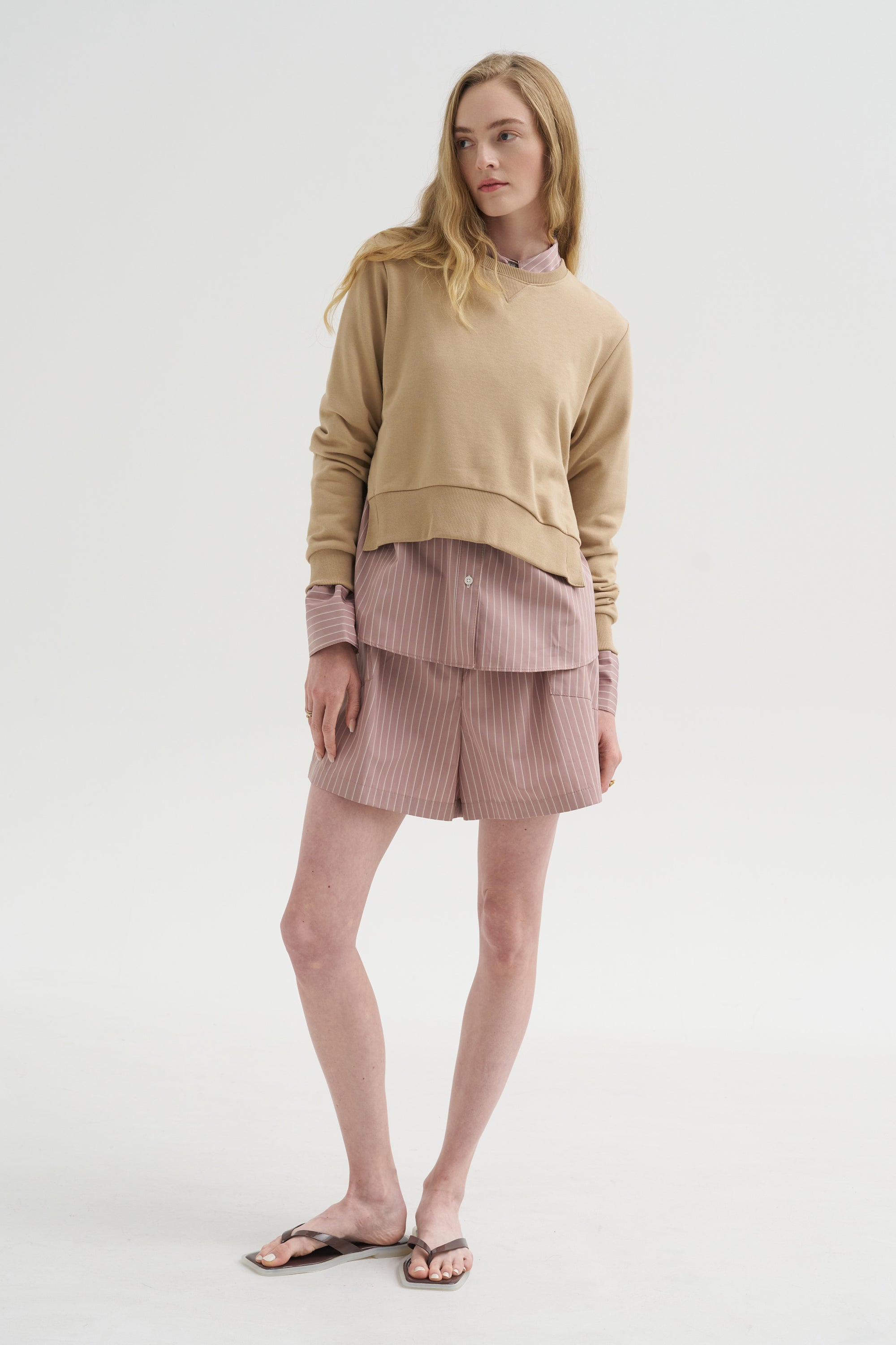 Kent - Crew Neck with Snaps, Khaki