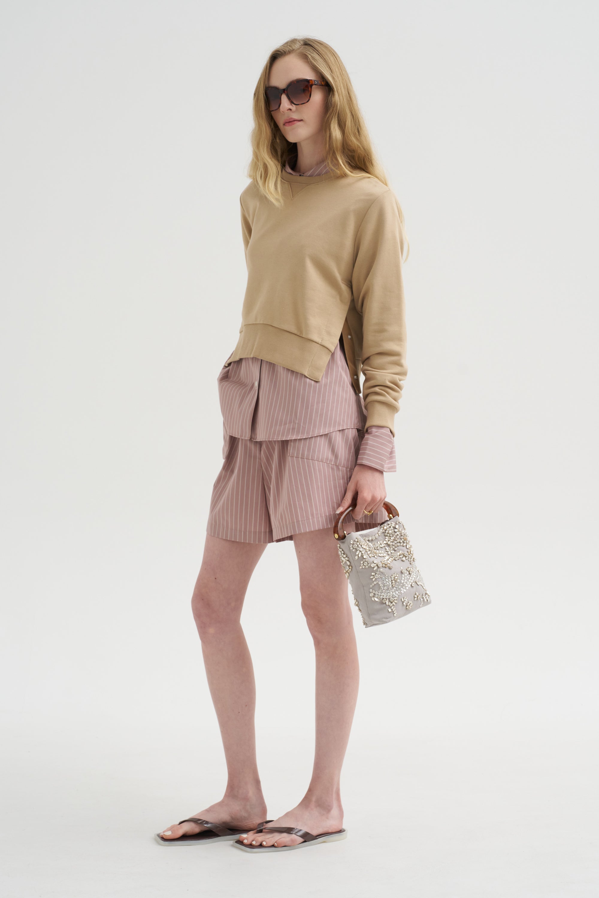 Kent - Crew Neck with Snaps, Khaki