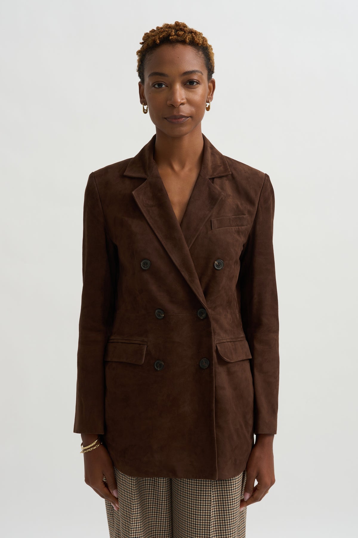 Safia - Lamb Suede, Mud Brown