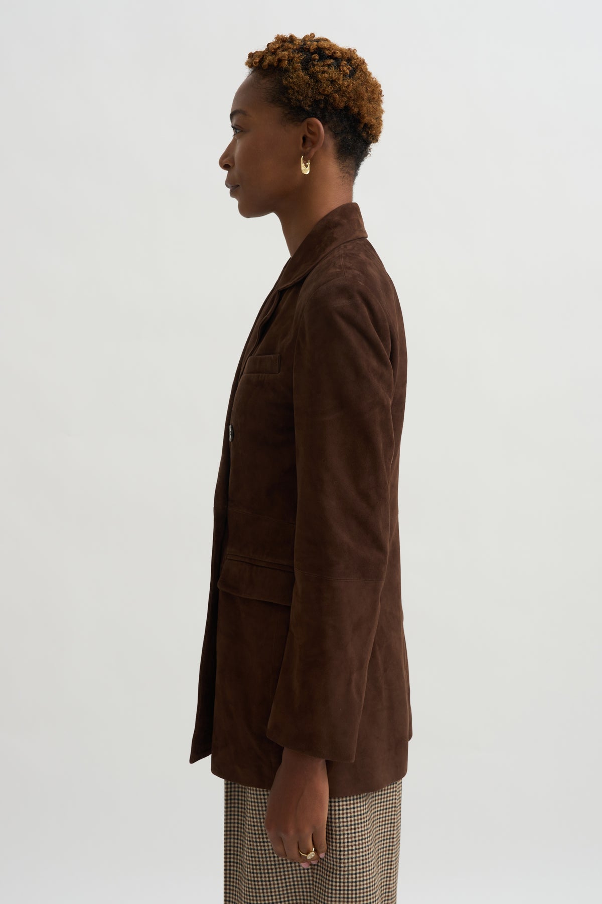 Safia - Lamb Suede, Mud Brown