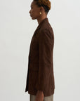 Safia - Lamb Suede, Mud Brown