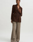 Safia - Lamb Suede, Mud Brown
