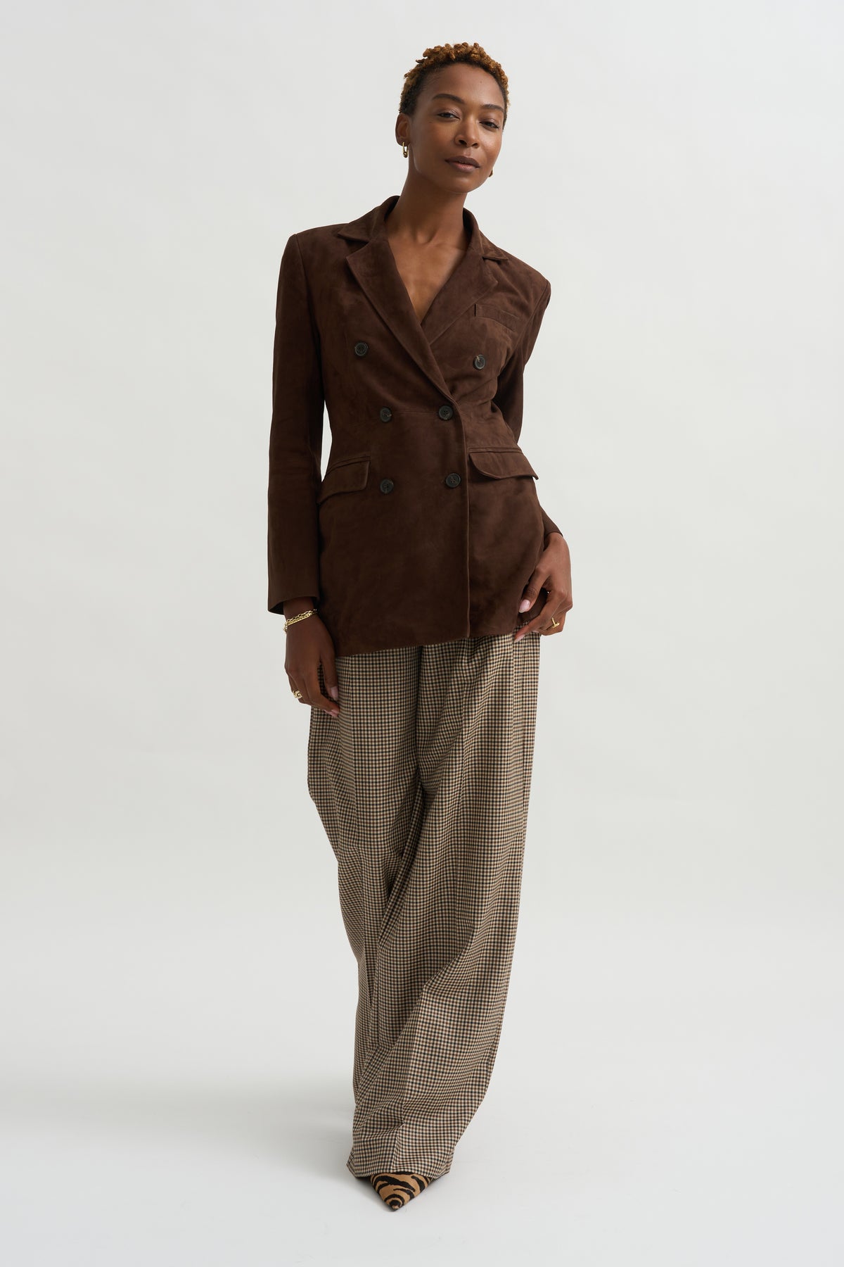 Safia - Lamb Suede, Mud Brown