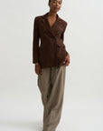 Safia - Lamb Suede, Mud Brown