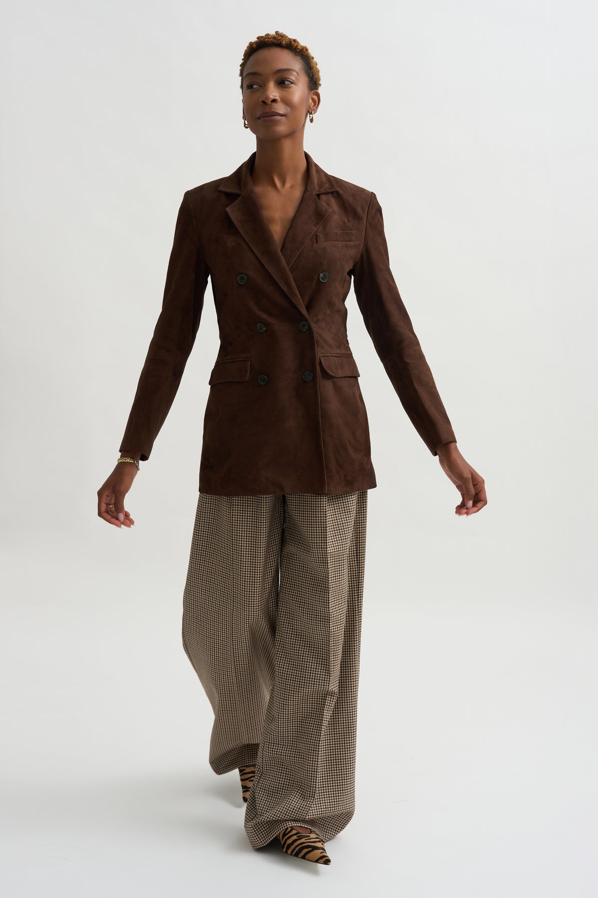 Safia - Lamb Suede, Mud Brown