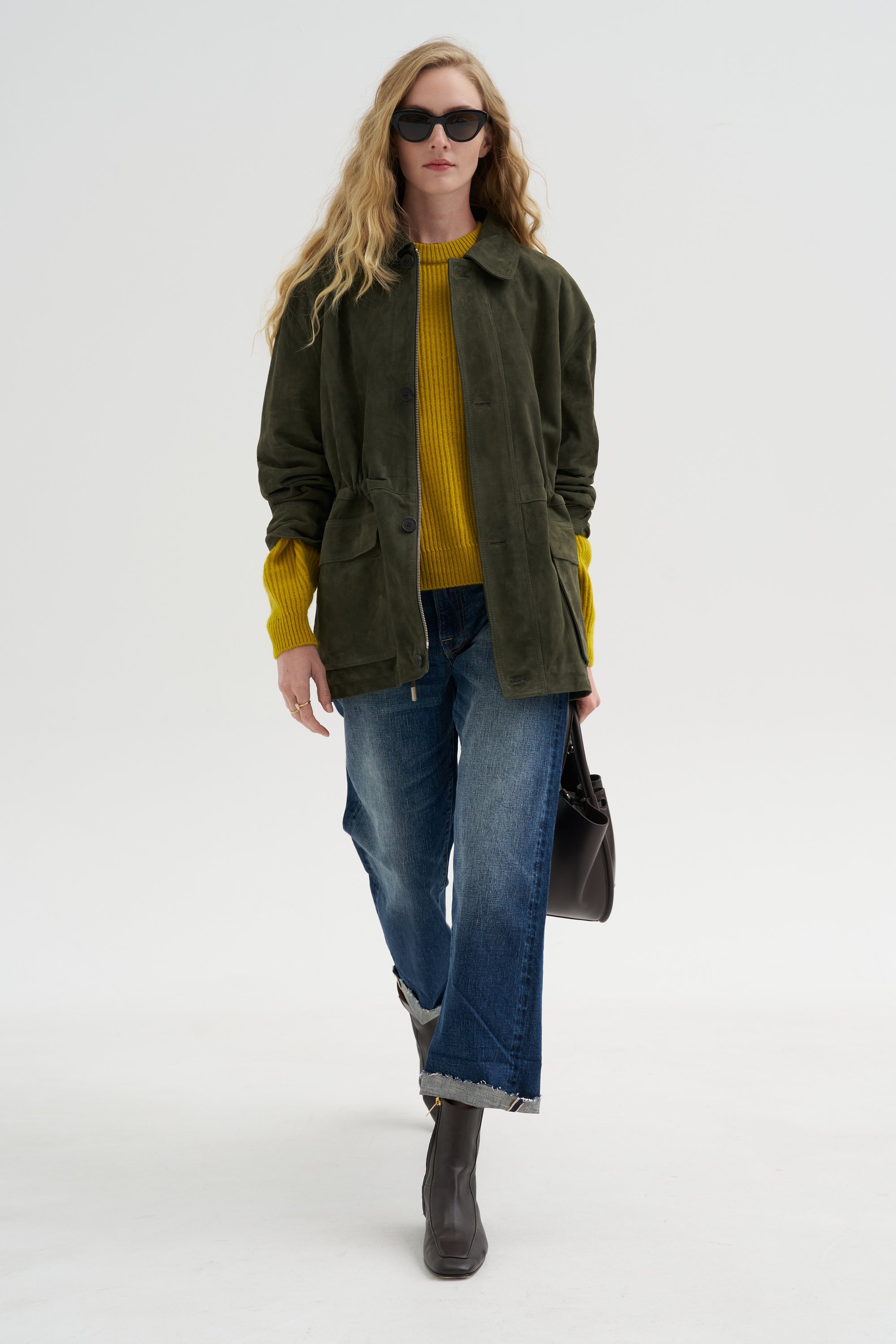 Maeve - Lamb Suede, Dark Green