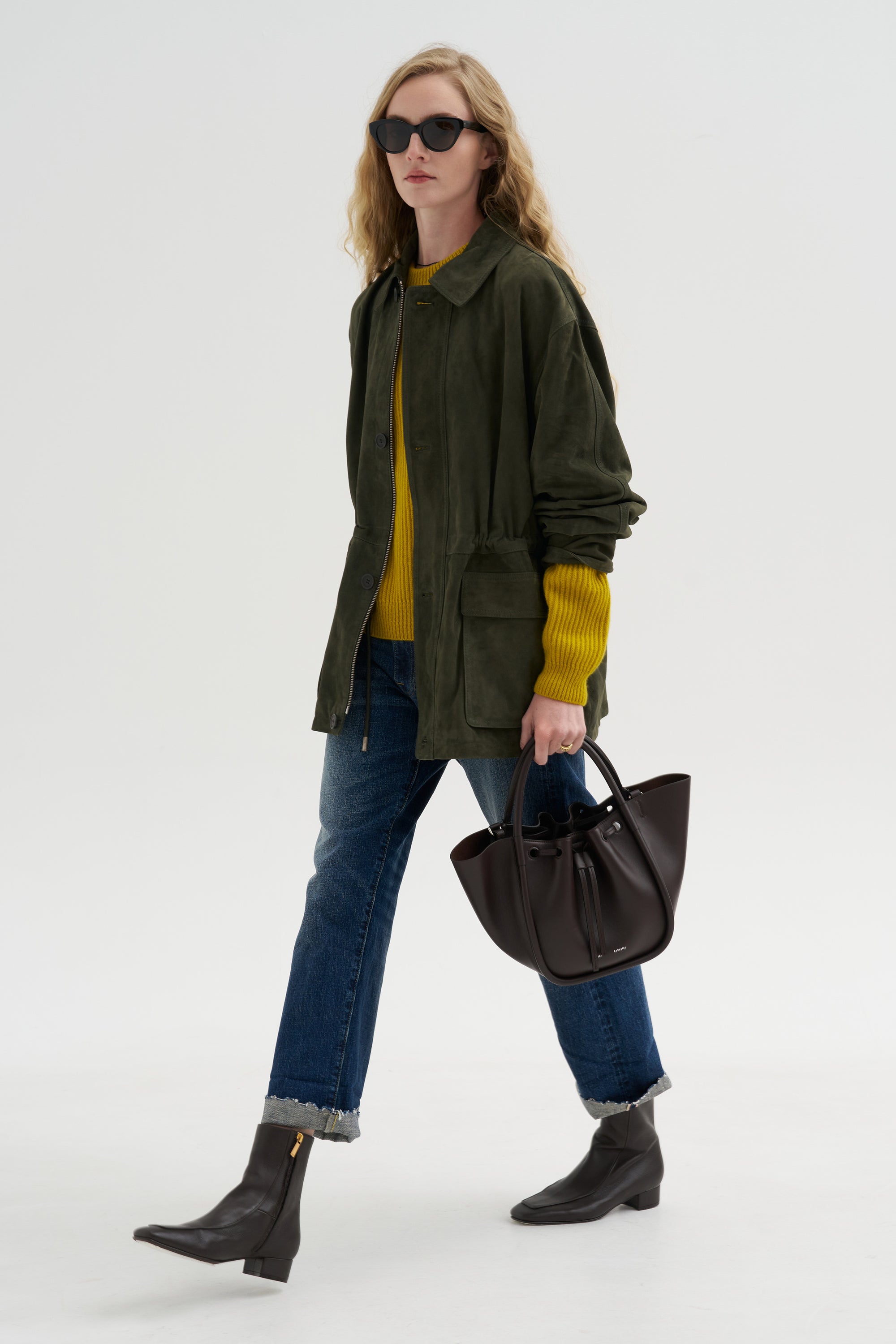 Maeve - Lamb Suede, Dark Green