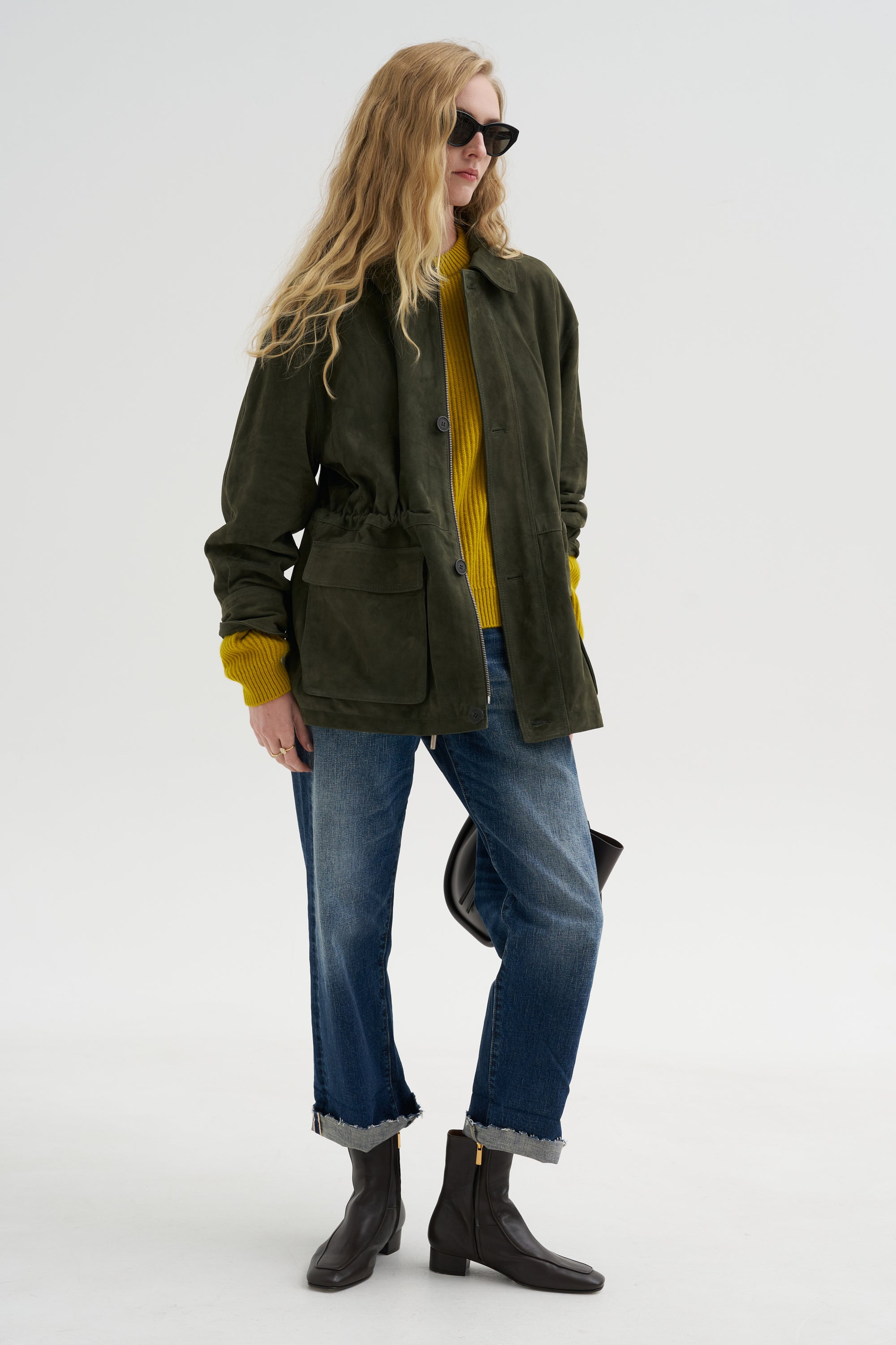 Maeve - Lamb Suede, Dark Green