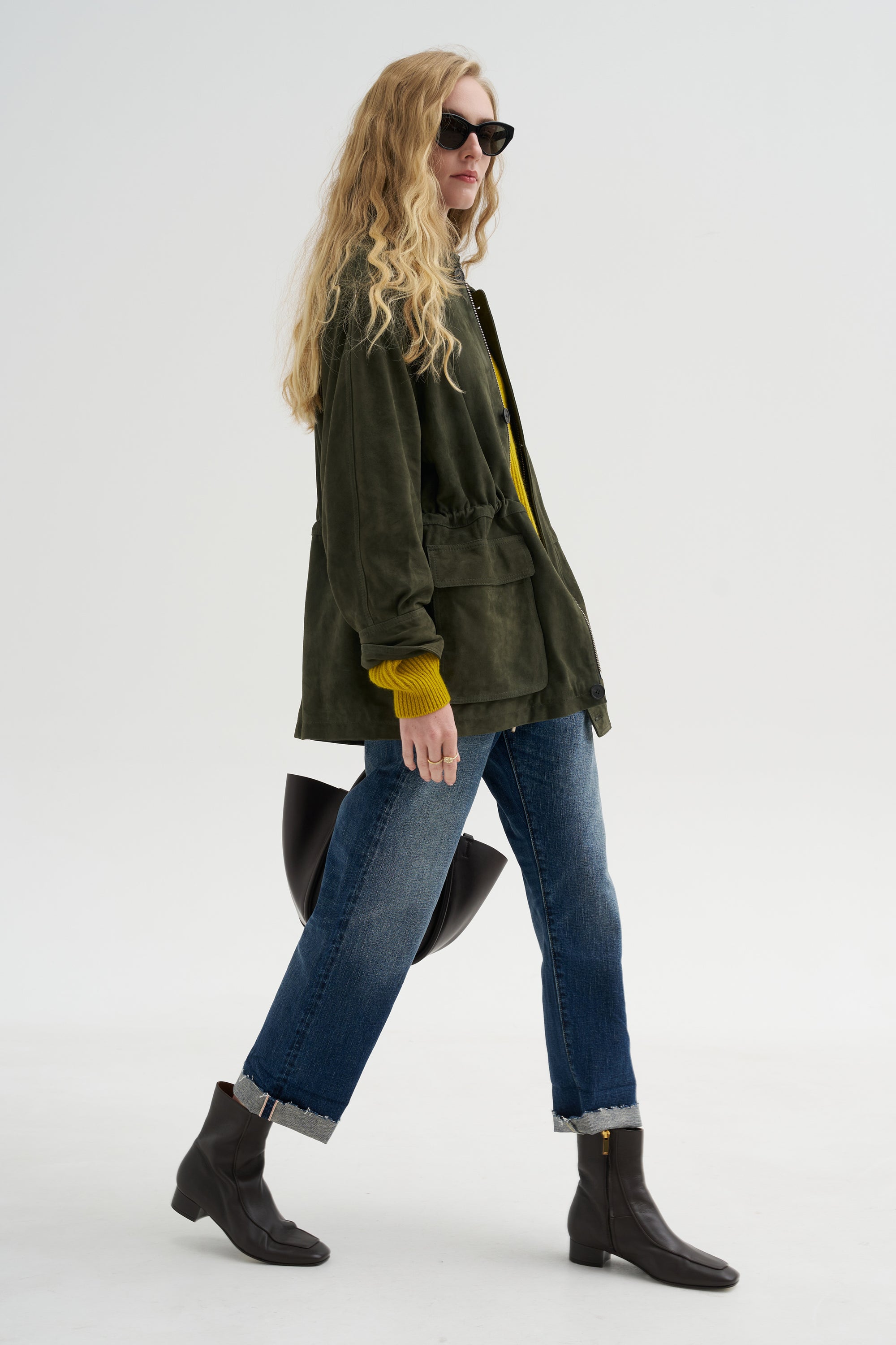 Maeve - Lamb Suede, Dark Green