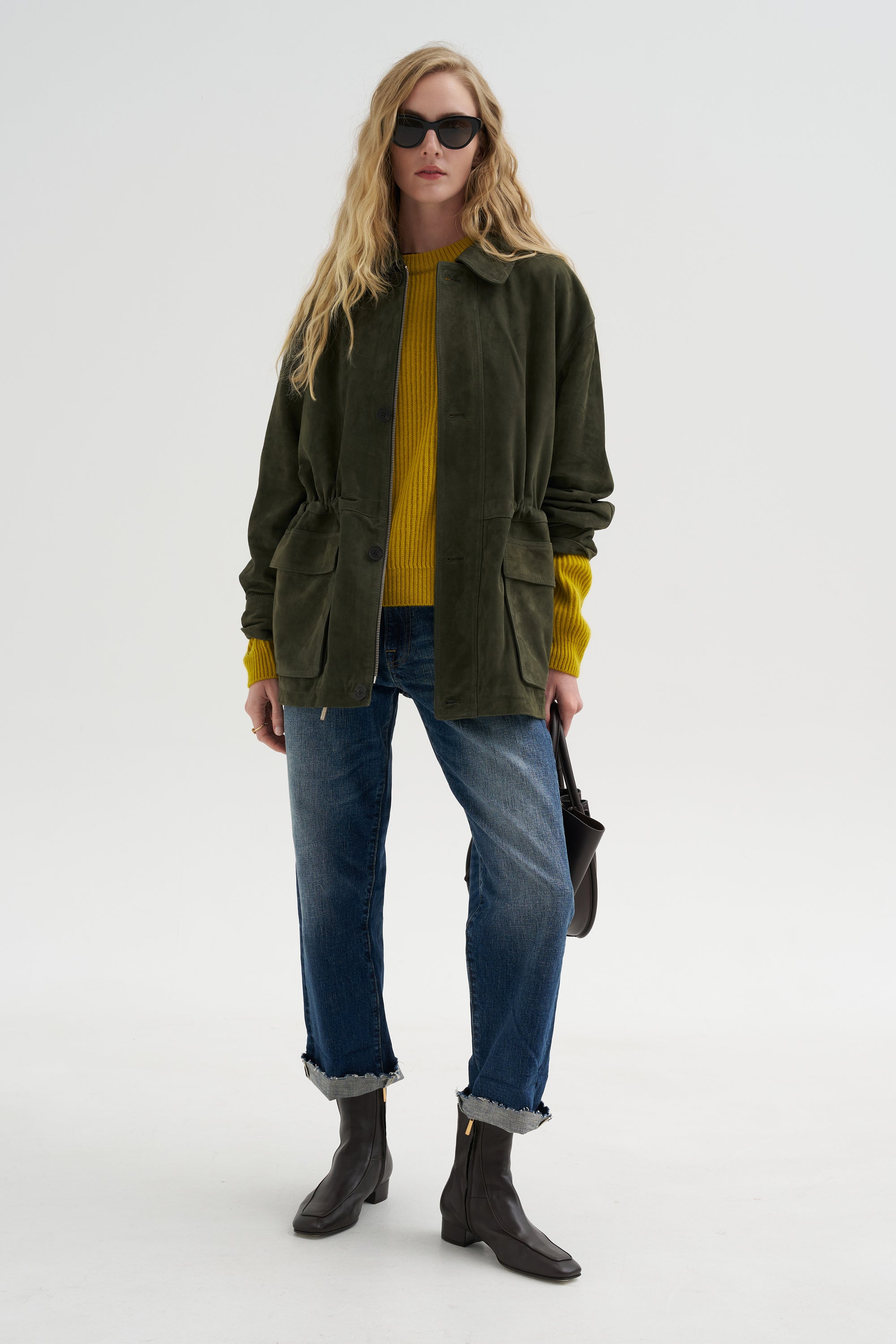 Maeve - Lamb Suede, Dark Green