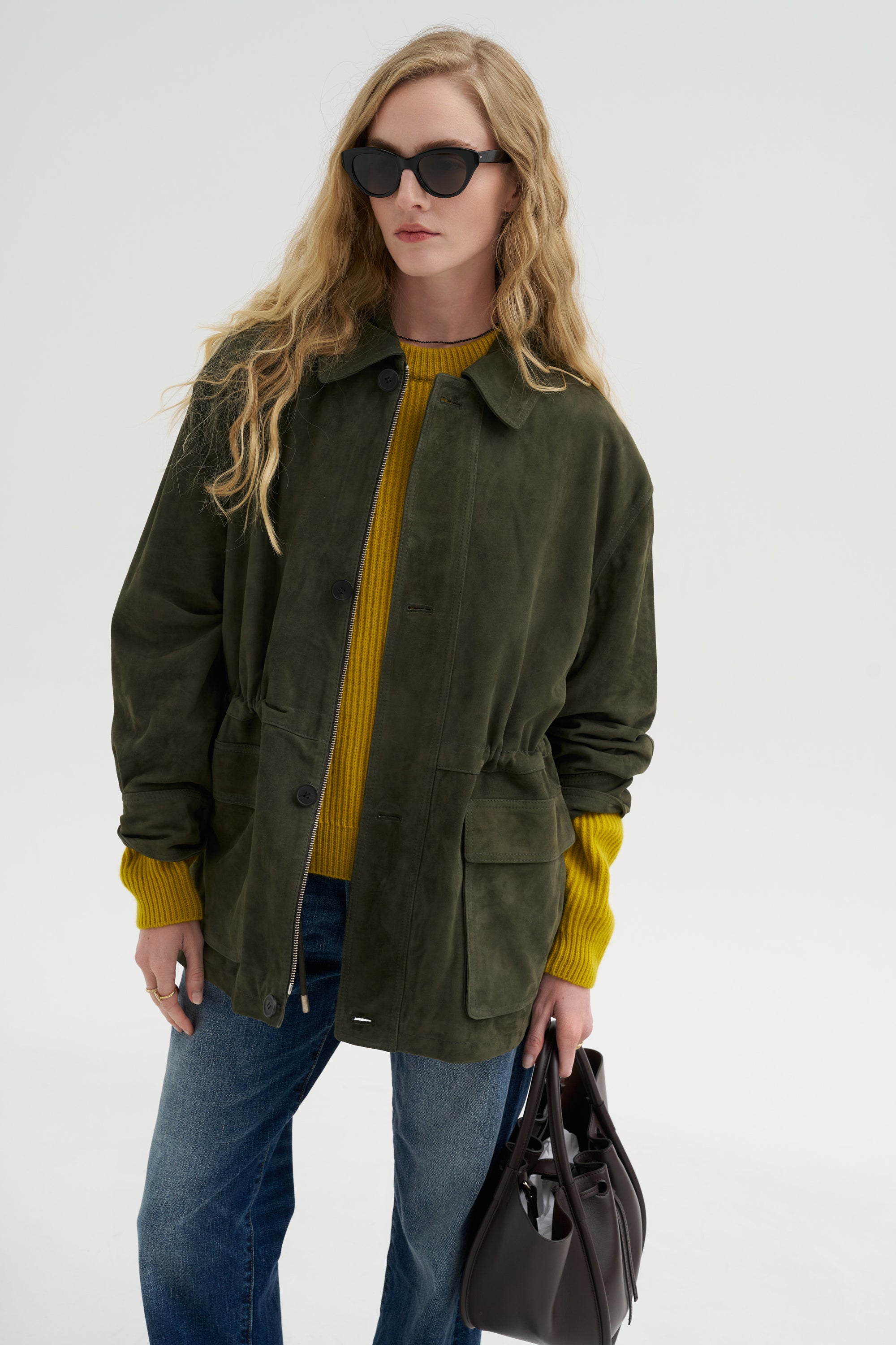 Maeve - Lamb Suede, Dark Green