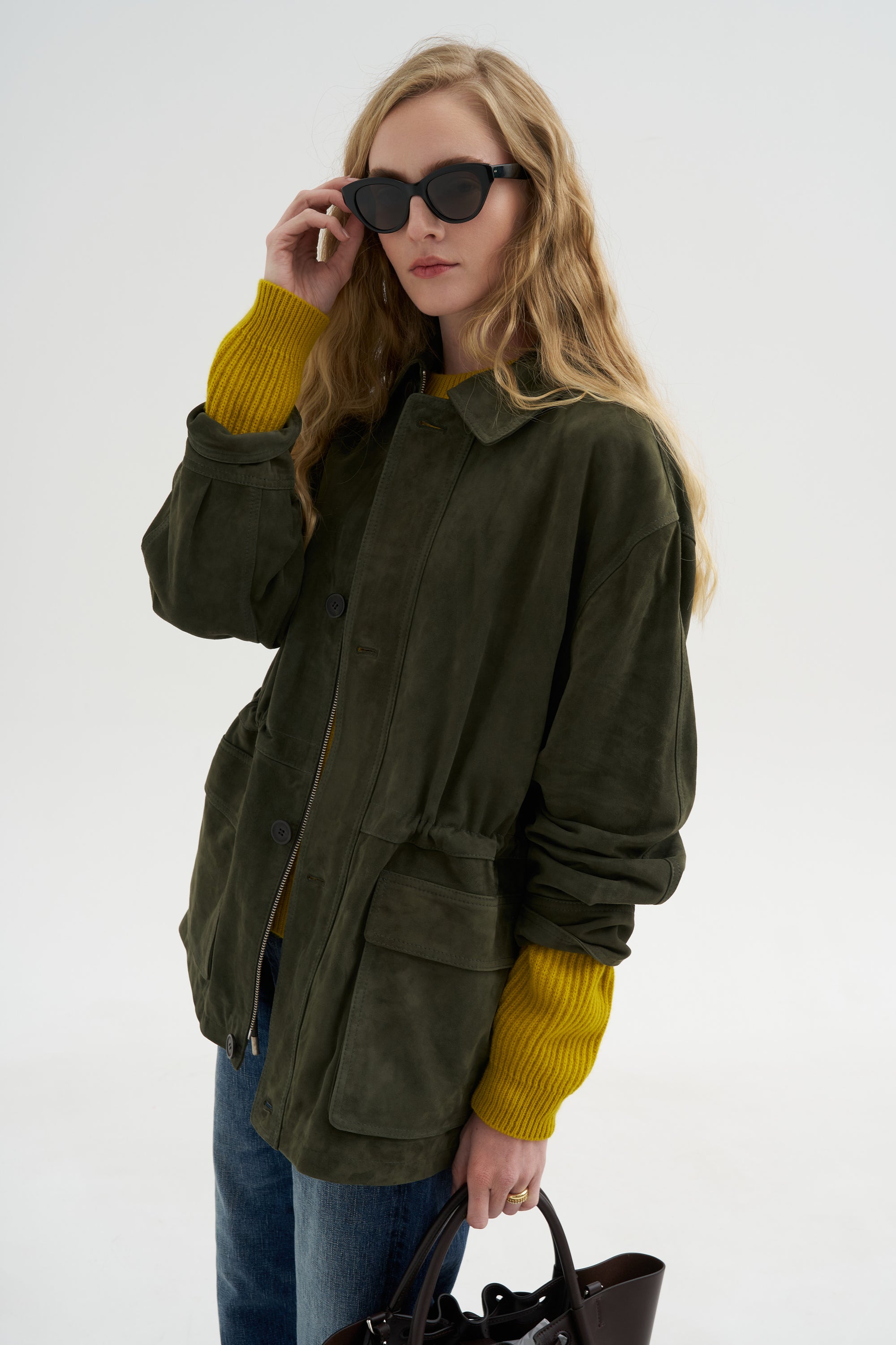 Maeve - Lamb Suede, Dark Green