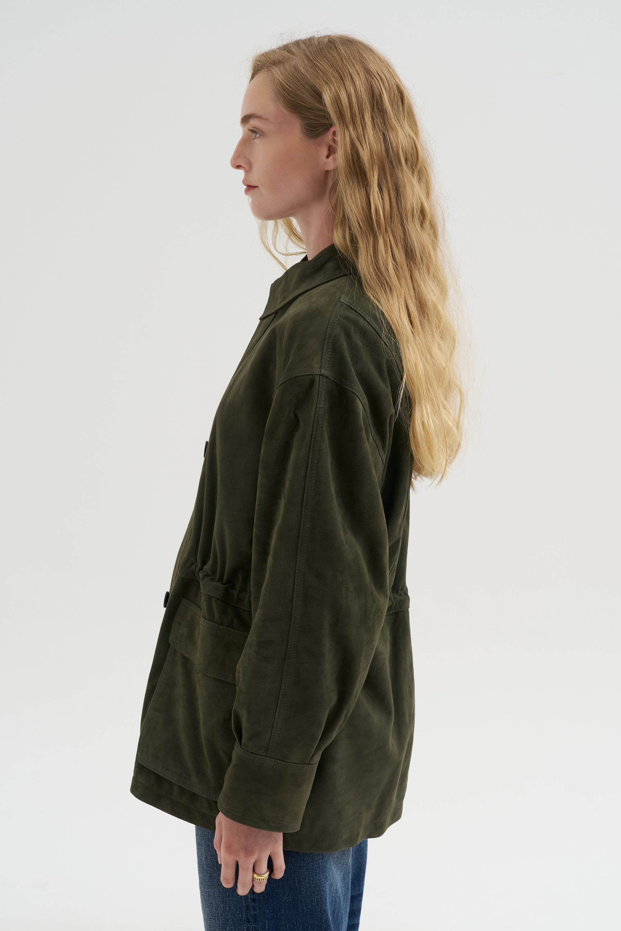 Maeve - Lamb Suede, Dark Green