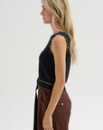 Romy Top, Black & Tan