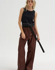 Romy Top, Black & Tan