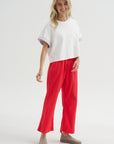 Drawstring Pant, Red