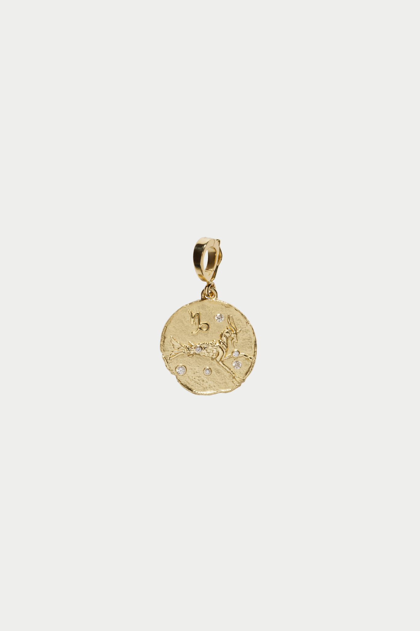 Of The Stars Capricorn Small Coin Charm, Yellow Gold