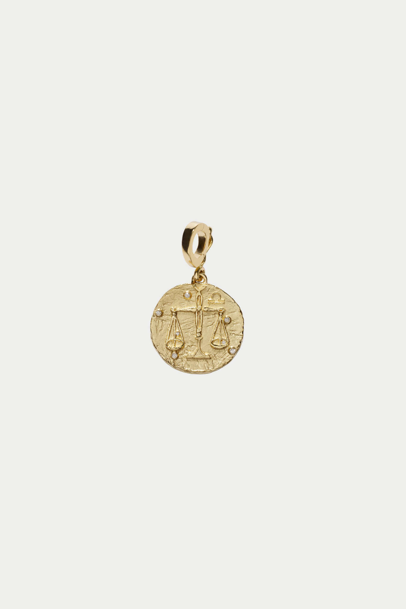 Of The Stars Libra Small Coin Charm, Yellow Gold