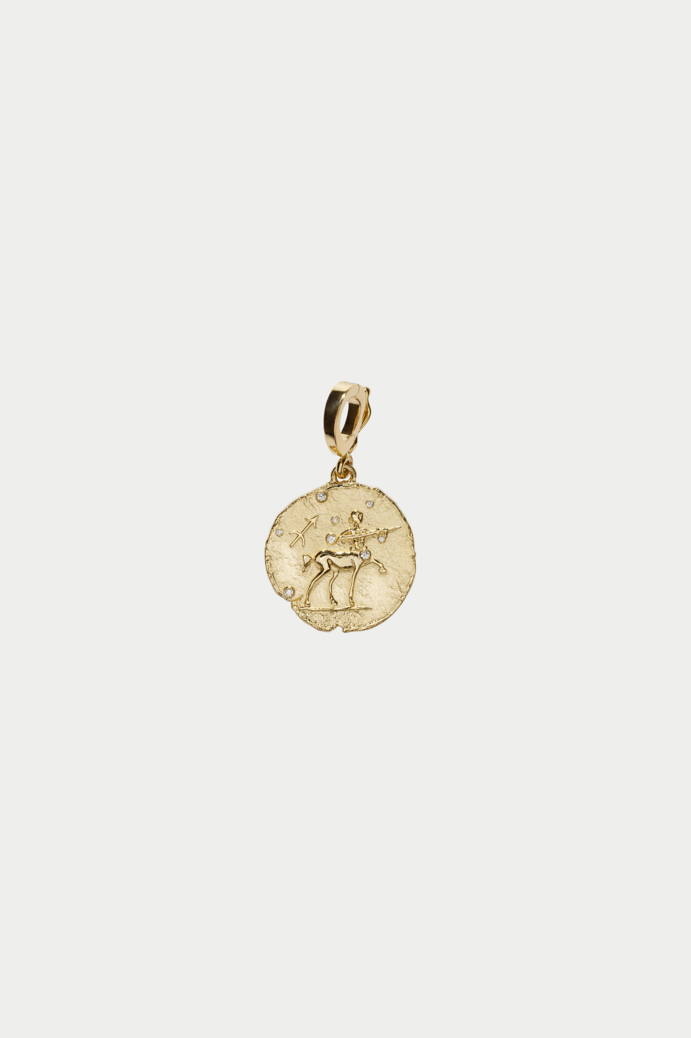 Of The Stars Sagittarius Small Coin Charm, Yellow Gold