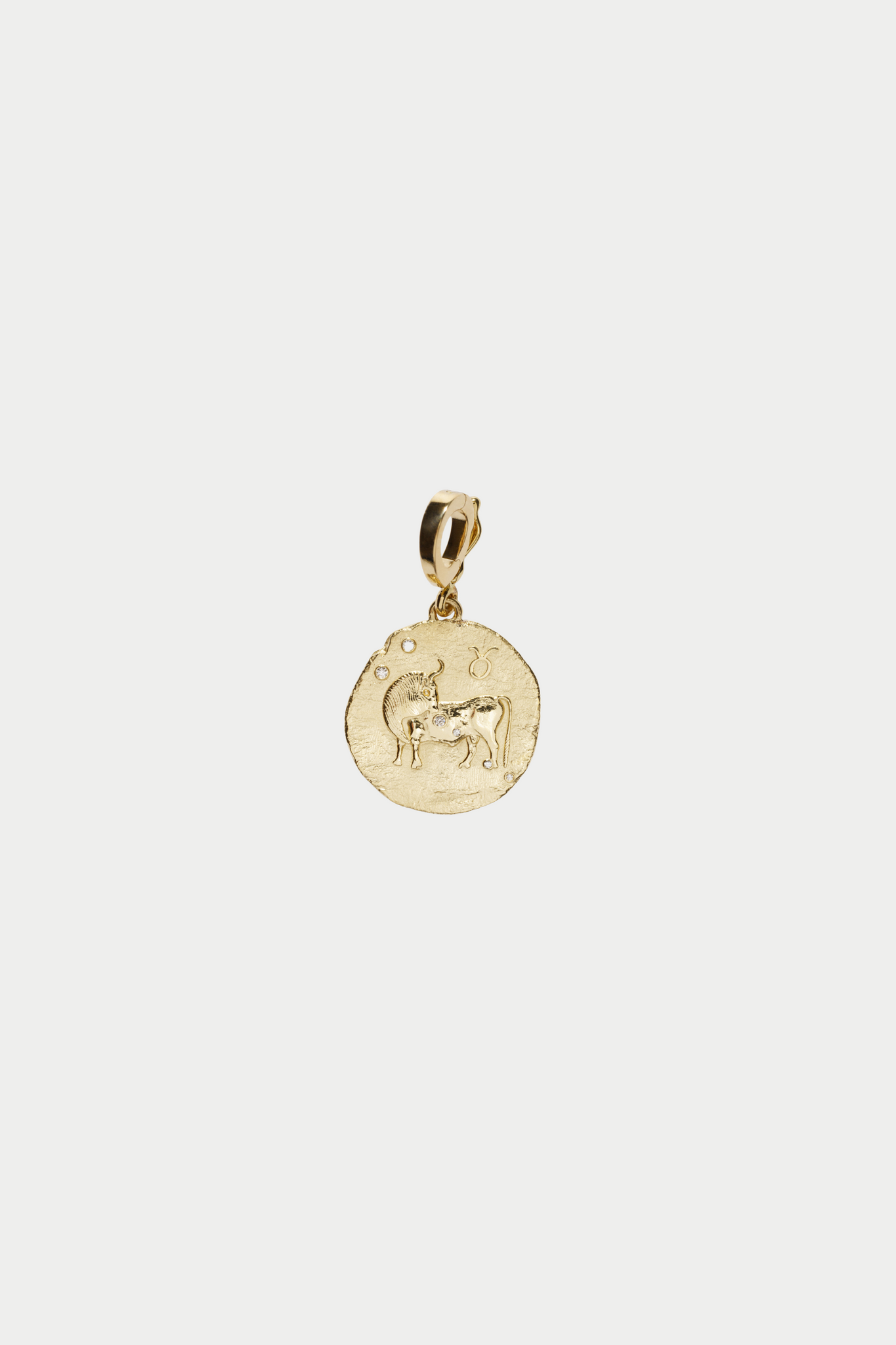 Of The Stars Taurus Small Coin Charm, Yellow Gold