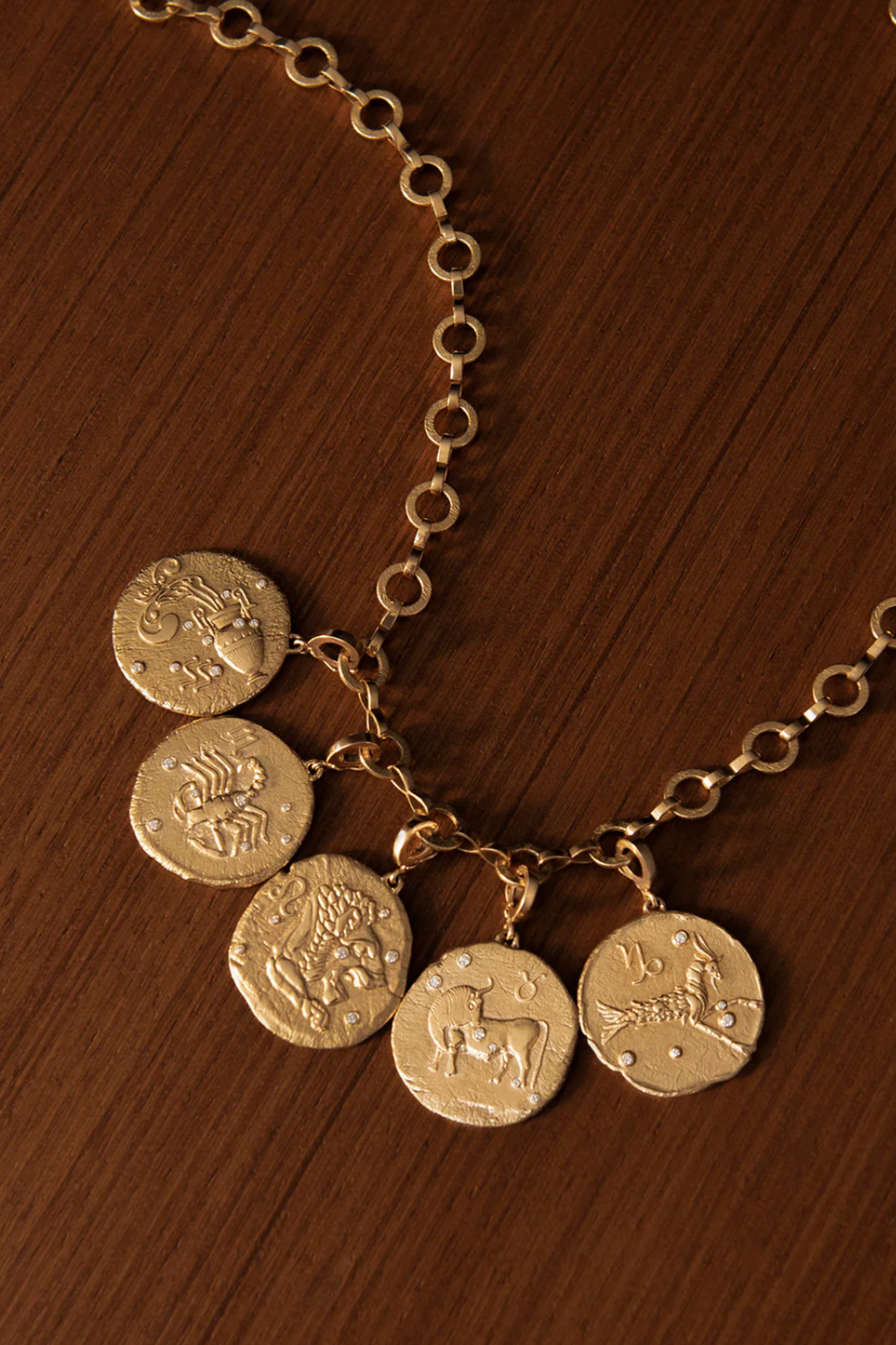 Of The Stars Scorpio Large Coin Charm, Yellow Gold