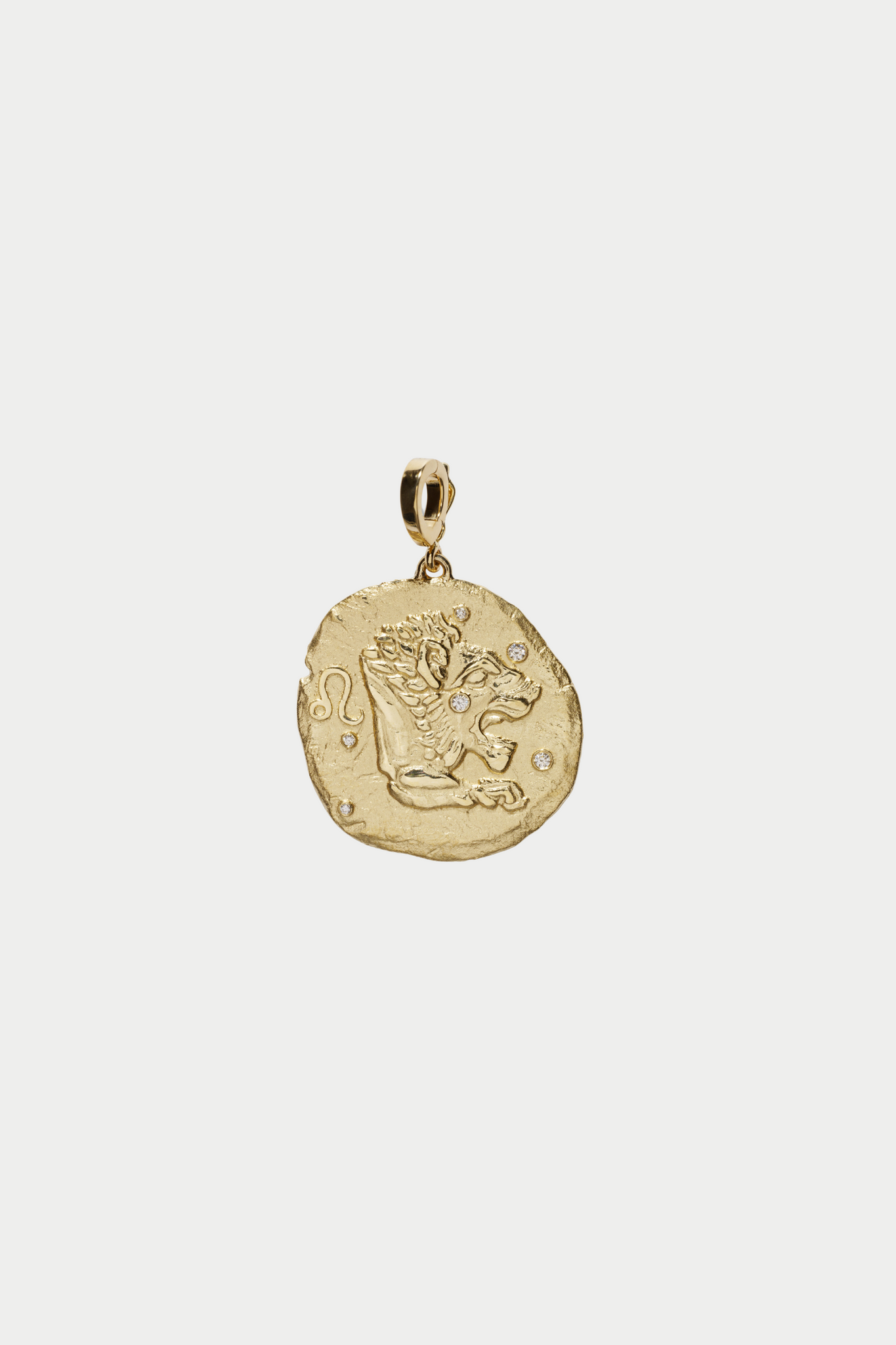 Of The Stars Leo Large Coin Charm, Yellow Gold