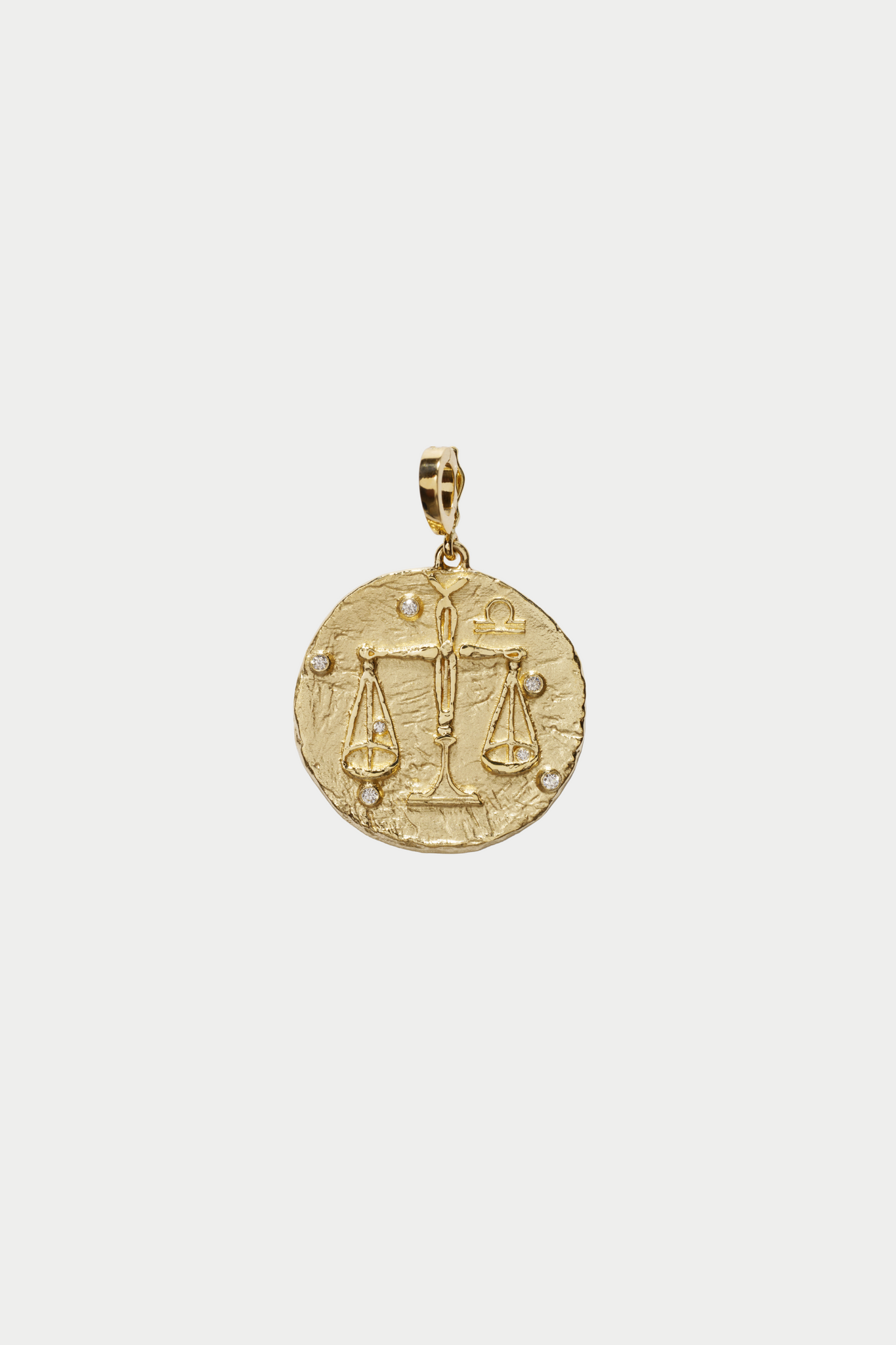 Of The Stars Libra Large Coin Charm, Yellow Gold