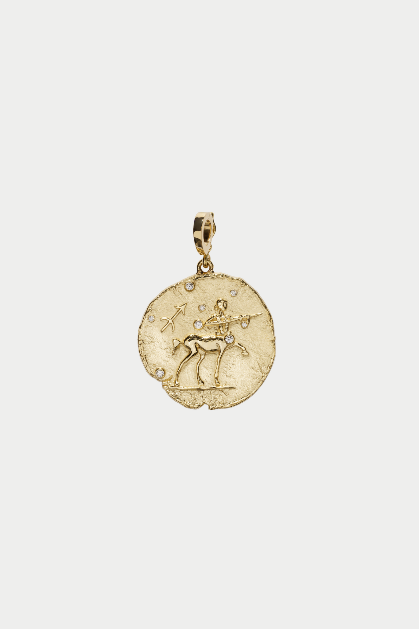 Of The Stars Sagittarius Large Coin Charm, Yellow Gold