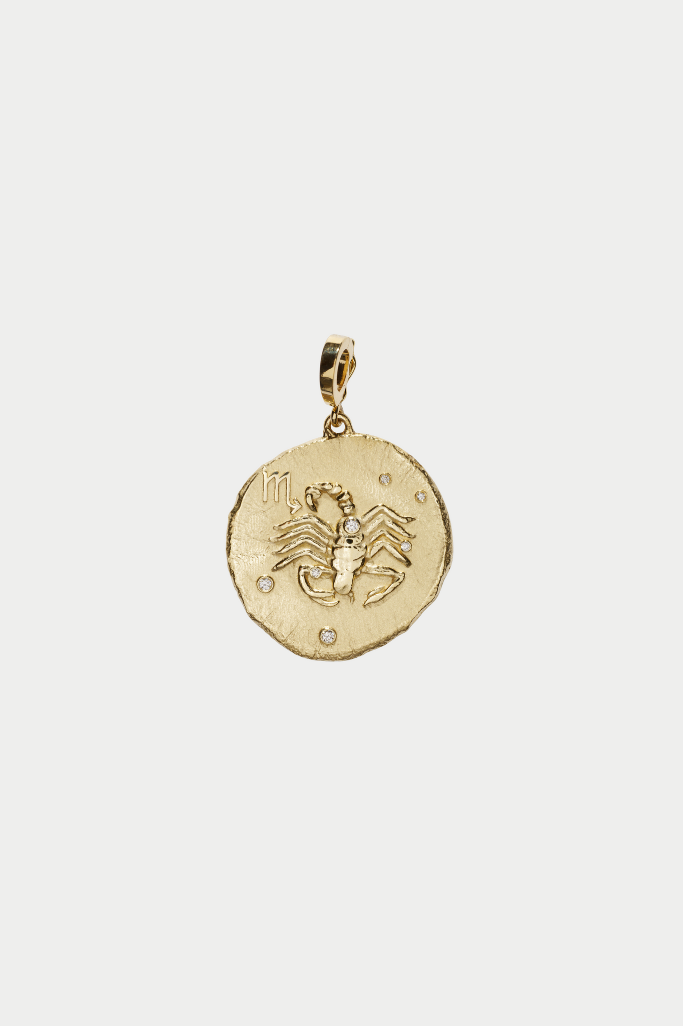 Of The Stars Scorpio Large Coin Charm, Yellow Gold